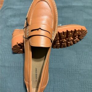 St. John's Bay Men's Brown Leather Loafers